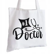 Torby i wózki na zakupy - Torba Bawełniana biała dla Lekarza Na Prezent ekologiczna Trwały Nadruk - miniaturka - grafika 1