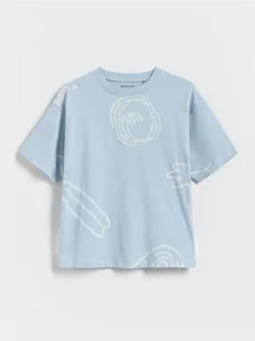 Reserved - Bawełniany t-shirt - jasnoniebieski - Koszulki dla chłopców - miniaturka - grafika 1