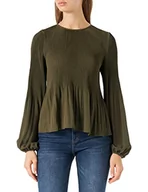 Bluzy damskie - ONLY ONLMULAN LS Plisse TOP WVN Bluza, Grape Leaf, M, liść winogrona, M - miniaturka - grafika 1