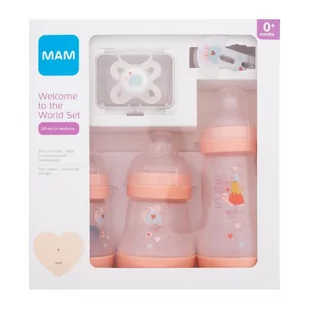 MAM Welcome To The World Set 0m+ Pink zestaw - Butelki dla niemowląt - miniaturka - grafika 1