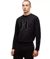 Bluzy męskie - KARL LAGERFELD Męska bluza uniseks Loungewear Sweater, czarna, XS - miniaturka - grafika 1