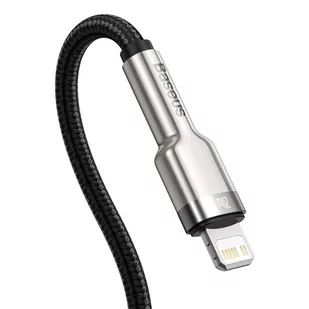 Baseus Cafule Metal Data kabel USB Typ C - Lightning 20 W Power Delivery 1 m czarny (CATLJK-A01) - Kable USB - miniaturka - grafika 4