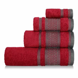 Ręcznik 70 x 140 Bawełna Panama 500g/m2 Czerwony - Ręczniki - miniaturka - grafika 1