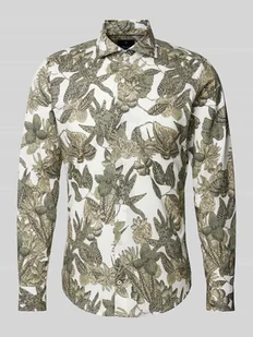 Koszula casualowa o kroju slim fit z nadrukiem na całej powierzchni model ‘Pai’ - Koszule męskie - miniaturka - grafika 1