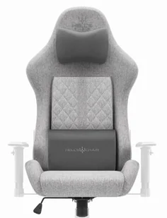 Fotel gamingowy Hell's Chair HC- 1006 Grey Szary Biały Tkanina - Fotele gamingowe - miniaturka - grafika 1