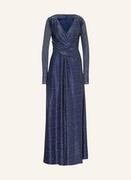 Sukienki - Talbot Runhof Sukienka Wieczorowa Z Błyszczącą Przędzą blau - miniaturka - grafika 1