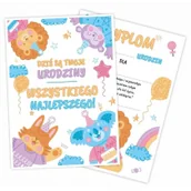 Dyplomy i okładki - LearnHow Dyplom A5 urodzinowy dwustronny 5szt - miniaturka - grafika 1