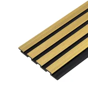 Elewacje - Deska Elewacyjna Kompozytowa Lamelowa DUO Light Oak / Czarny – dł. 2,9 m - miniaturka - grafika 1