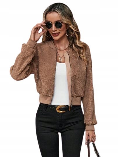 EMERY ROSE KURTKA DAMSKA BRĄZOWA BOMBER XL ŁTF
