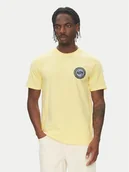 Koszulki męskie - Quiksilver T-Shirt Circle Back Ss EQYZT08054 Żółty Regular Fit - miniaturka - grafika 1