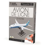 Samoloty i helikoptery - Model samolotu pasażerskiego - KREATYWNE NASION WSZYSCY MAMY TALENT - Model 3D - Karton - Biały - miniaturka - grafika 1