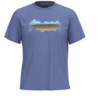 Koszulki sportowe męskie - Koszulka Smartwool Mountain Horizon Short Sleeve Graphic T Rozmiar: XL / Kolor: niebieski - miniaturka - grafika 1