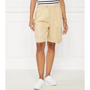 Tommy Hilfiger Szorty | Regular Fit | z dodatkiem lnu - Spodenki damskie - miniaturka - grafika 1