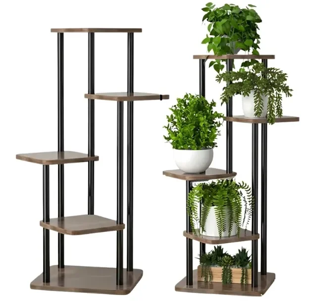 Kwietnik Na Kwiaty Stojak Metalowy Stojący Loft Rośliny Regał 106 Cm