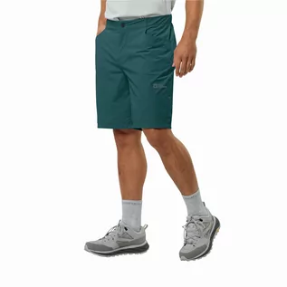 Spodnie rowerowe - Męskie spodenki rowerowe Jack Wolfskin GRAVEX SHORTS M emerald - 46 - grafika 1