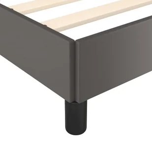 Lumarko Rama łóżka z zagłówkiem, szara, 90x200 cm, obite sztuczną skórą - Inne meble do sypialni - miniaturka - grafika 8