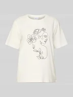 Koszulki i topy damskie - T-shirt z wyhaftowanym motywem model ‘SYBIL’ - miniaturka - grafika 1