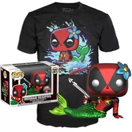 Figurki dla dzieci - Funko POP! & Tee, zestaw, Marvel, Deadpool Mermaid, XL - miniaturka - grafika 1