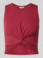 Koszulki i topy damskie - Crop top z detalem w postaci węzła model 'TWIGGI' - miniaturka - grafika 1