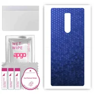 Szkła hartowane na telefon - Folia naklejka skórka strukturalna na TYŁ do Sony Xperia 1 -  Plaster Miodu Niebieski - apgo SKINS - miniaturka - grafika 1