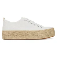 Espadryle damskie - DEEZEE SH-053 BIAŁY - miniaturka - grafika 1