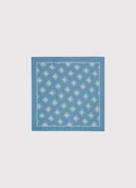 Dodatki do ubrań - Niebieska poszetka męska ze wzorem na całej powierzchni - miniaturka - grafika 1