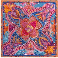 Apaszki i szaliki damskie - CHUSTA duża SZAL SZALIK Apaszka jedwabna damska - miniaturka - grafika 1