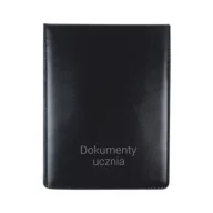 Szkolne artykuły papiernicze - Biurfol Okładka pionowa na dokumenty ucznia czarna - miniaturka - grafika 1