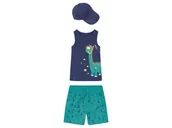 Koszulki dla chłopców - lupilu® Zestaw chłopięcy z bawełny, 3-częściowy (Granatowy/turkusowy, 110/116) - miniaturka - grafika 1