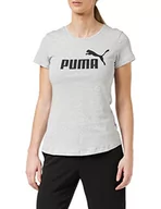 Koszulki i topy damskie - Puma Damska koszulka z logo Ess Szary Jasnoszary wrzos S 586774 - miniaturka - grafika 1