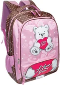 Plecaki szkolne i tornistry - Różowy plecak z uroczym misiem Semi Line - miniaturka - grafika 1