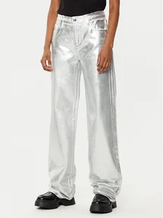 Armani Exchange Spodnie materiałowe XW000056 AF10836 M8047 Srebrny Relaxed Fit - Spodnie damskie - miniaturka - grafika 1