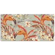 Podkładki na biurko - Mata z nadrukiem na biurko Obraz Flamingi 120x60 cm, Dywanomat - miniaturka - grafika 1