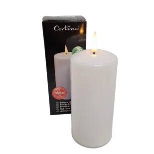 Znicz elektryczny Świeca LED Timer 18cm - Lampiony i znicze - miniaturka - grafika 1