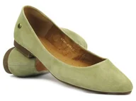 Baleriny - Skórzane baleriny polskiego producenta - MACIEJKA 4100S-24, oliwkowe - Maciejka - miniaturka - grafika 1