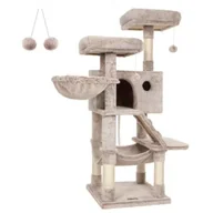 Drapaki dla kotów - Songmics Jasnobrązowy drapak dla kota 135 cm - miniaturka - grafika 1