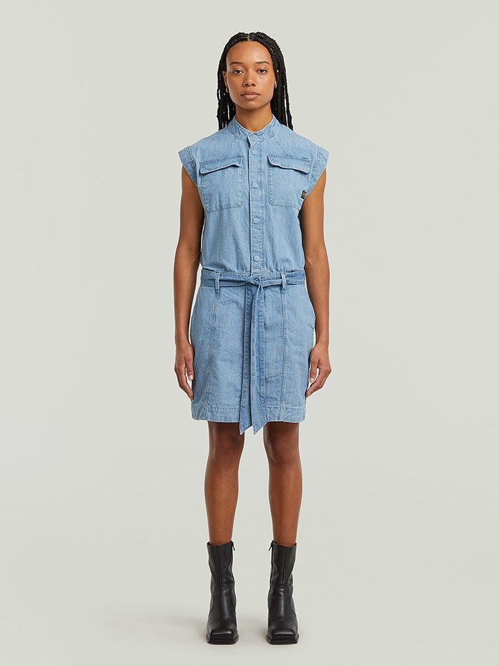 G-Star Sukienka dżinsowa w kolorze błękitnym