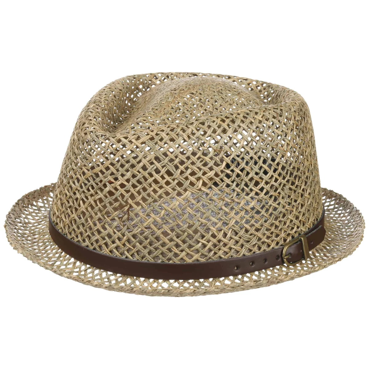 LIPODO Coyuca kapelusz pork pie slomkowy Wyprodukowano we Wloszech Unisex Wiosna Lato