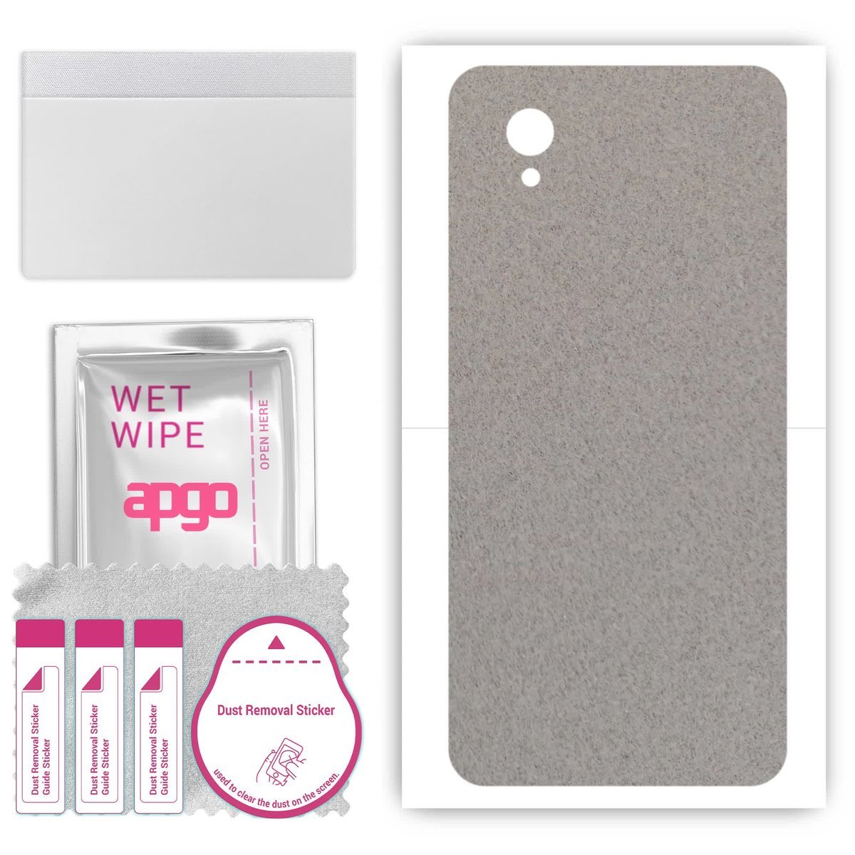 Folia naklejka skórka strukturalna na TYŁ Zamsz do TCL L5 - Zamsz Szary - apgo SKINS