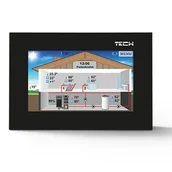 Regulatory i termostaty - TECH REGULATOR POKOJOWY DOTYKOWY ST281 KOMUNIKACJA RS KOLOR CZARNY - miniaturka - grafika 1