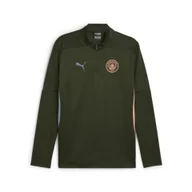 Piłka nożna - Męska bluza treningowa Manchester City z zamkiem 1/4 PUMA Myrtle Bold Blue Green - miniaturka - grafika 1