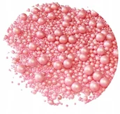 Dodatki do ciast w proszku - POSYPKA CUKROWA ozdoby na tort DEKORACJE URODZINOWE perełki maczki róż 25g - miniaturka - grafika 1