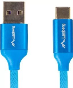 LANBERG LANBERG Kabel Premium USB CM AM 2.0 1,8m niebieski QC 3.0 + EKSPRESOWA CA-USBO-22CU-0018-BL - Kable komputerowe i do monitorów - miniaturka - grafika 4