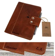 Notesy i bloczki - Skórzany Notatnik A5 personalizowany kolor Rudy Brąz - miniaturka - grafika 1