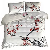 Pościel - Pościel 3D bawełna satyna 160x200cm KWITNĄCE GAŁĘZIE - miniaturka - grafika 1