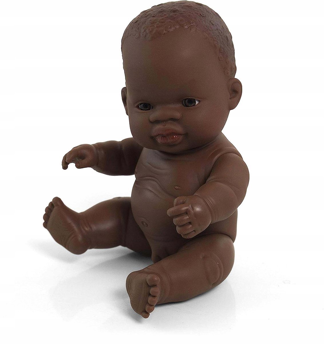 Lalka niemowlęca afrykański chłopiec 21 cm-31143, brązowa