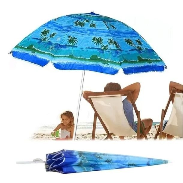 Duży Parasol Plażowy Balkonowy Ogrodowy Składany Balkon Taras Plażę 180cm