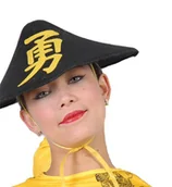 Dodatki do strojów karnawałowych - Kapelusz wietnamski żółty - miniaturka - grafika 1