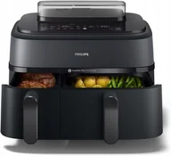 Frytkownice - Philips Airfryer 5000 Series Dual Basket NA550/00 Czarny - miniaturka - grafika 1
