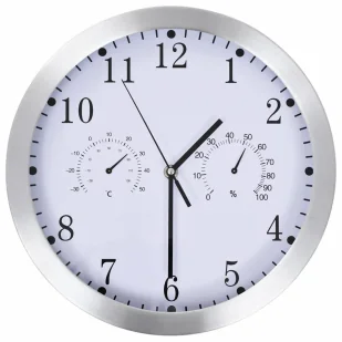 Okrągły biały zegar w klasycznym stylu 30 cm L2-P80 - Zegary - miniaturka - grafika 1